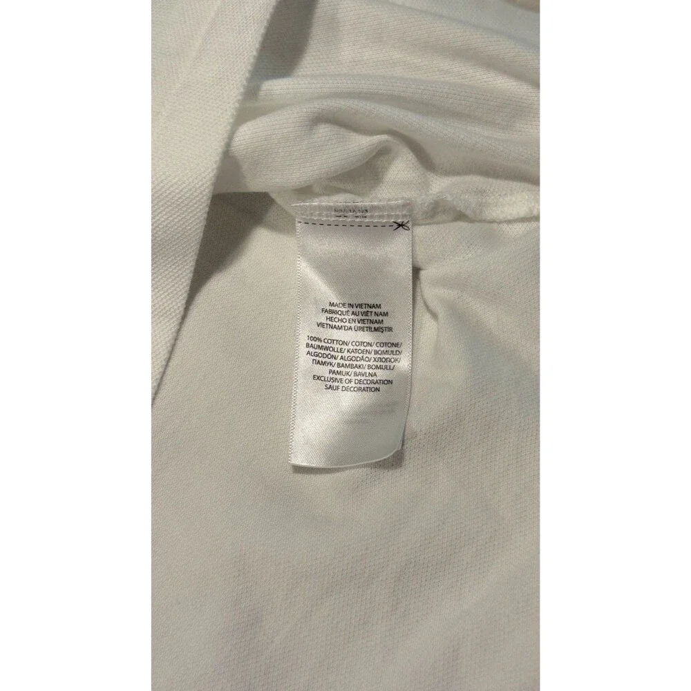 Polo Ralph Lauren Custom Fit American Flag Logo White Polo Size L Golf Casual